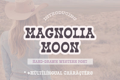 Western Handwritten Font Magnolia Moon, Western Font Font Mastilo Designs 