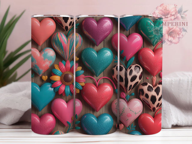 Western Heart Sunflower 20oz Tumbler, Heart Design, Turquoise Accent, Sunflower Theme, Cowhide Print, 20oz Sublimation, PNG Design Sublimation Li Zamperini 