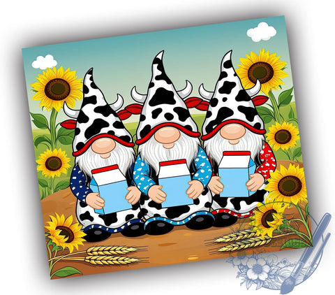 Western Heifer, Cow Gnomies, Country Gnome, Sunflower, 20oz Tumbler, Sublimation Design, Farmhouse Decor, Rustic Gift Sublimation ToriDesigns 