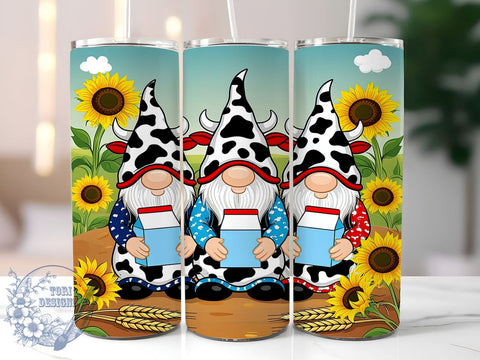 Western Heifer, Cow Gnomies, Country Gnome, Sunflower, 20oz Tumbler, Sublimation Design, Farmhouse Decor, Rustic Gift Sublimation ToriDesigns 