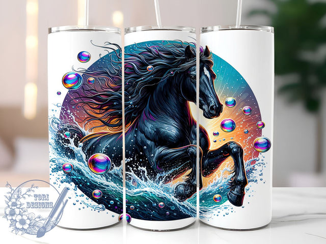 Western Horse 20oz Skinny Tumbler, Horse Tumbler Png, Straight & Tapered Tumbler Wrap, Instant Digital Download Sublimation ToriDesigns 