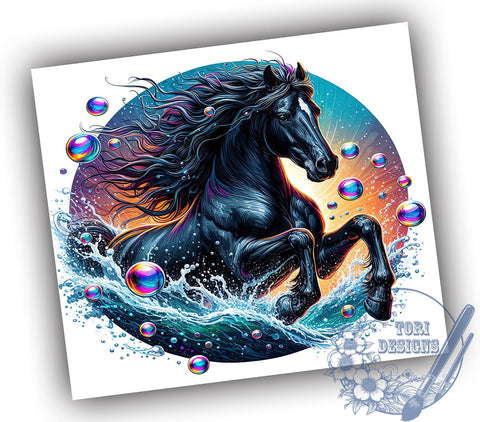 Western Horse 20oz Skinny Tumbler, Horse Tumbler Png, Straight & Tapered Tumbler Wrap, Instant Digital Download Sublimation ToriDesigns 