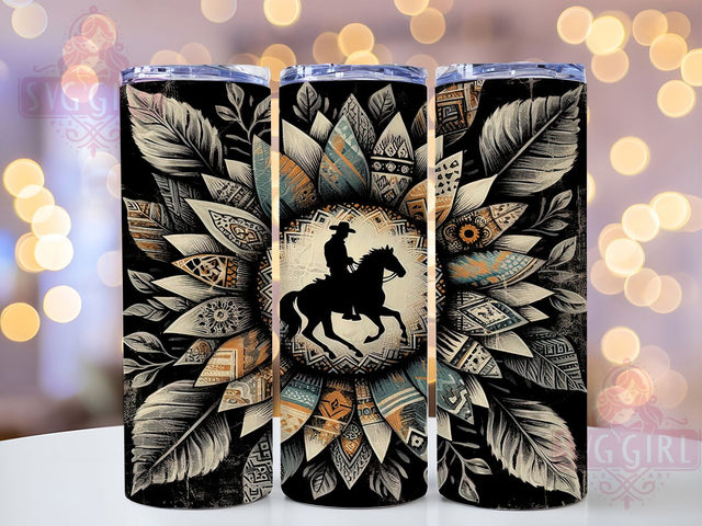 Western Horse Sunflower Rodeo Tumbler, Cowboy Sunflower Wrap, Floral Horse Sublimation, Country Western Cup, Rodeo Floral Design, Rustic Horse Lover Gift, Farmhouse Sunflower Tumbler Sublimation SvggirlplusArt 