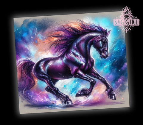 Western Horse Tumbler Wrap, Horse Tumbler, Western Decor, 20oz Tumbler Wrap, Sublimation Design, Cowboy Gift, Equine Merchandise, Rustic Drinkware Sublimation SvggirlplusArt 