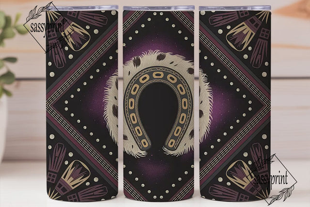 Western Horseshoe Galaxy 20oz Tumbler Sublimation sassyprint 