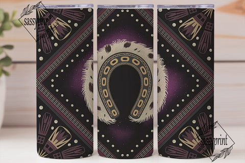 Western Horseshoe Galaxy 20oz Tumbler Sublimation sassyprint 