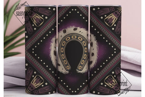 Western Horseshoe Galaxy 20oz Tumbler Sublimation sassyprint 