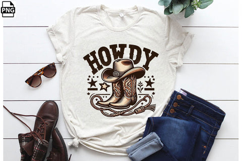 Western Howdy PNG Clipart Printable File Sublimation Creativedesigntee 