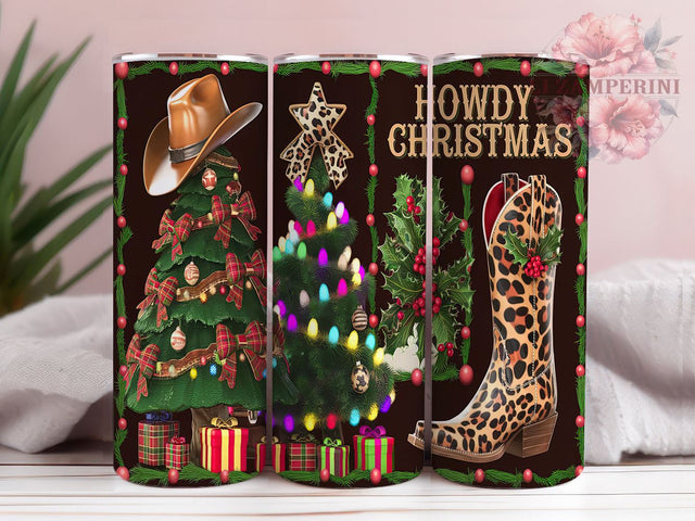 Western Howdy Rustic Christmas Tumbler, Howdy Christmas Mug, 20oz Tumbler Design, Rustic Christmas Gift, Western Sublimation Wrap, Cowboy Christmas Drinkware Sublimation Li Zamperini 