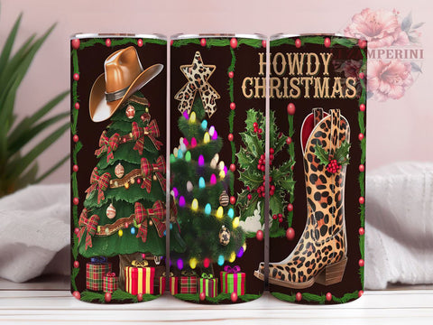 Western Howdy Rustic Christmas Tumbler, Howdy Christmas Mug, 20oz Tumbler Design, Rustic Christmas Gift, Western Sublimation Wrap, Cowboy Christmas Drinkware Sublimation Li Zamperini 