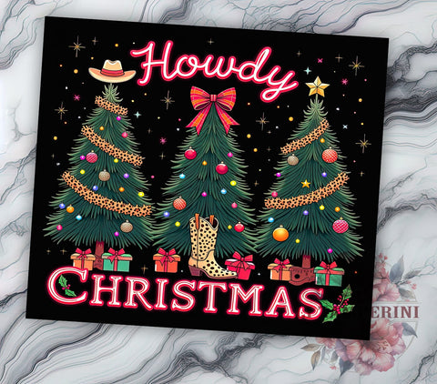 Western Howdy Rustic Christmas Tumbler, Howdy Christmas Mug, 20oz Tumbler Design, Rustic Christmas Gift, Western Sublimation Wrap, Cowboy Christmas Drinkware Sublimation Li Zamperini 