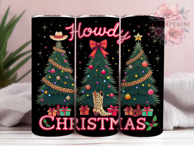 Western Howdy Rustic Christmas Tumbler, Howdy Christmas Mug, 20oz Tumbler Design, Rustic Christmas Gift, Western Sublimation Wrap, Cowboy Christmas Drinkware Sublimation Li Zamperini 