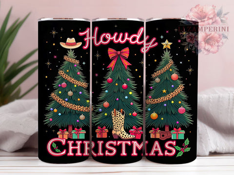 Western Howdy Rustic Christmas Tumbler, Howdy Christmas Mug, 20oz Tumbler Design, Rustic Christmas Gift, Western Sublimation Wrap, Cowboy Christmas Drinkware Sublimation Li Zamperini 
