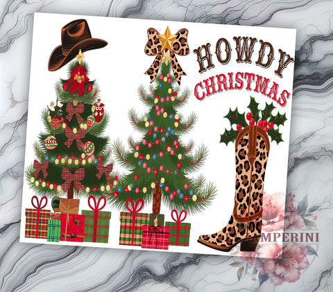Western Howdy Rustic Christmas Tumbler, Howdy Christmas Mug, 20oz Tumbler Design, Rustic Christmas Gift, Western Sublimation Wrap, Cowboy Christmas Drinkware Sublimation Li Zamperini 