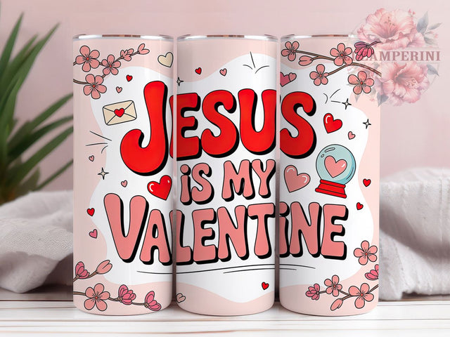 Western Jesus Valentine Tumbler, Western Style, Faith Design, Sublimation Art, 20oz Tumbler, Love Theme, Bold Pattern Sublimation Li Zamperini 