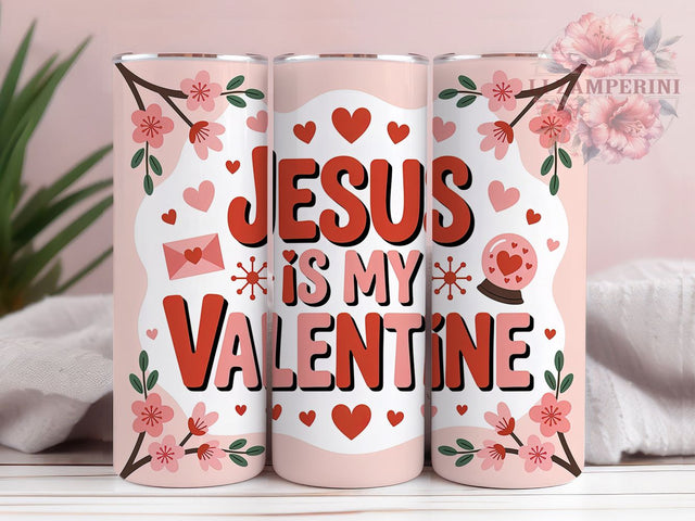 Western Jesus Valentine Tumbler, Western Style, Faith Design, Sublimation Art, 20oz Tumbler, Love Theme, Bold Pattern Sublimation Li Zamperini 