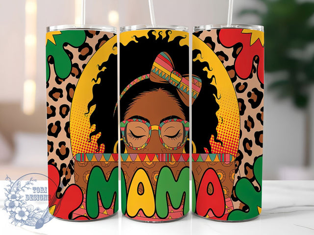 Western Juneteenth Afro Bun Mama Tumbler, Afro Bun Mama Wrap, 20oz Sublimation Tumbler, Juneteenth Celebration Wrap, Black Mama Tumbler Design, Afro Hair Tumbler, Western Pride Tumbler Wrap Sublimation ToriDesigns 