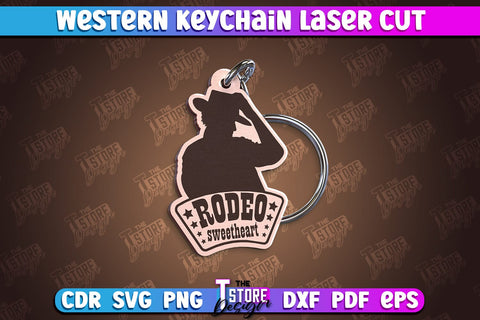 Western Keychain Bundle | Gift Idea | Cowboy & Wild West | Vintage Keychain | CNC File SVG The T Store Design 