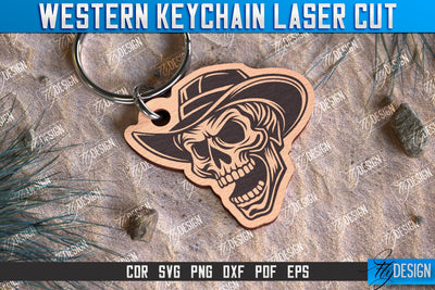 Western Keychain | Gift Idea | Cowboy & Wild West | Vintage Keychain | CNC File SVG Fly Design 