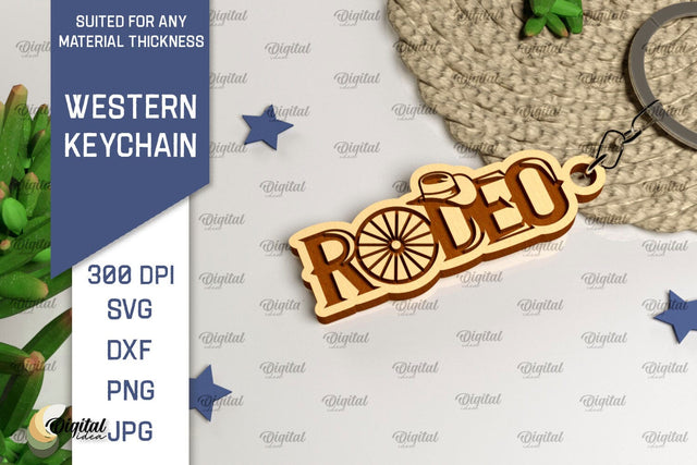 Western Keychain Laser Cut. Cowboy Western SVG SVG Evgenyia Guschina 