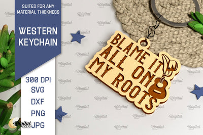 Western Keychain Laser Cut. Cowboy Western SVG SVG Evgenyia Guschina 