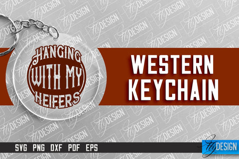 Western Keychain SVG Design | Wild West SVG Design | Cowboy SVG SVG Fly Design 