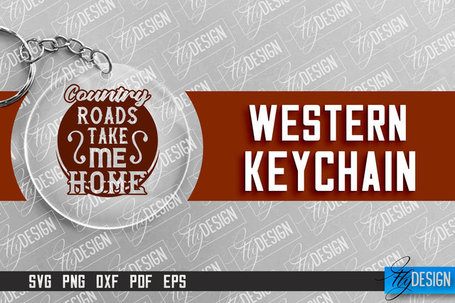 Western Keychain SVG Design | Wild West SVG Design | Cowboy SVG SVG Fly Design 
