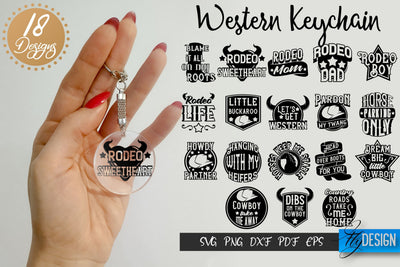 Western Keychain SVG Design | Wild West SVG Design | Cowboy SVG SVG Fly Design 