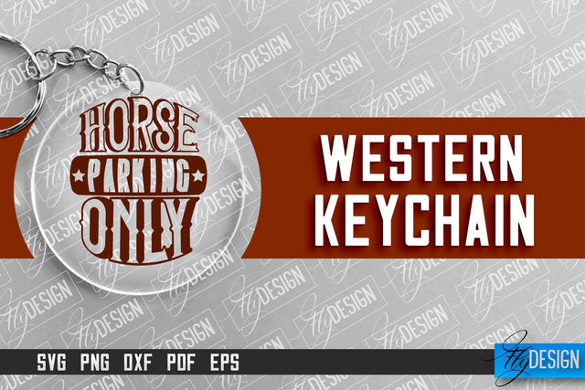 Western Keychain SVG Design | Wild West SVG Design | Cowboy SVG SVG Fly Design 
