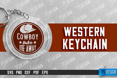 Western Keychain SVG Design | Wild West SVG Design | Cowboy SVG SVG Fly Design 