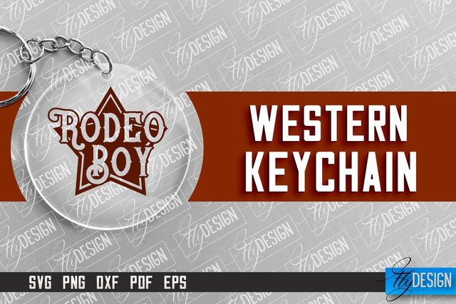 Western Keychain SVG Design | Wild West SVG Design | Cowboy SVG SVG Fly Design 
