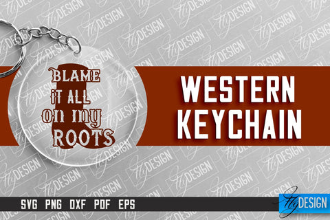 Western Keychain SVG Design | Wild West SVG Design | Cowboy SVG SVG Fly Design 