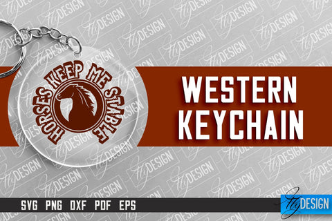 Western Keychain SVG Design | Wild West SVG Design | Cowboy SVG SVG Fly Design 