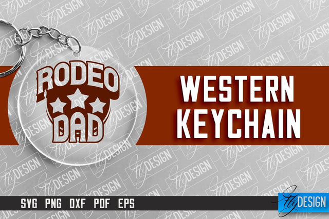 Western Keychain SVG Design | Wild West SVG Design | Cowboy SVG SVG Fly Design 