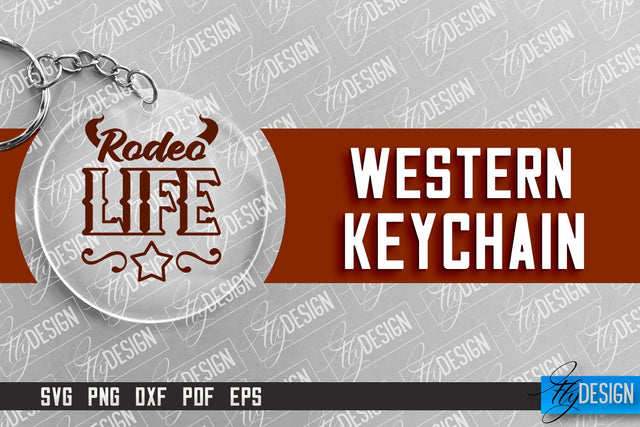 Western Keychain SVG Design | Wild West SVG Design | Cowboy SVG SVG Fly Design 