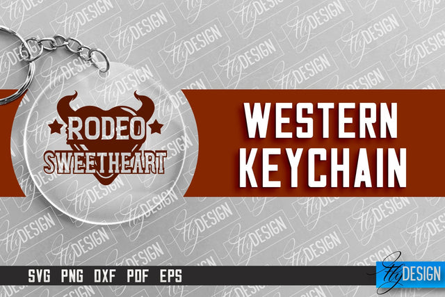 Western Keychain SVG Design | Wild West SVG Design | Cowboy SVG SVG Fly Design 