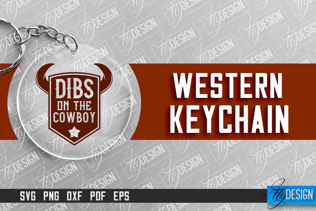 Western Keychain SVG Design | Wild West SVG Design | Cowboy SVG SVG Fly Design 