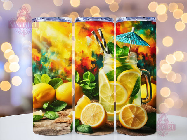 Western Lemons 20oz Tumbler Wrap Sublimation Design, Straight Tapered Tumbler Wrap, Lemon Slice Tumbler Png, Instant Digital Download Sublimation SvggirlplusArt 