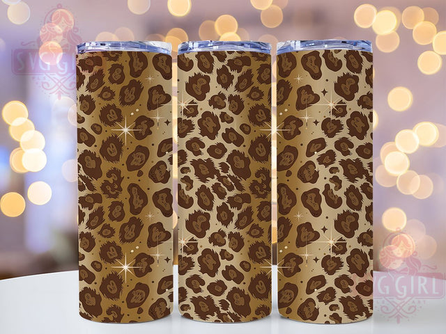 Western Leopard Cowgirl Glitter Tumbler, Leopard Print Tumbler, Glitter Tumbler Design, 20oz Sublimation Wrap, Cowgirl Tumbler Wrap, Boho Western Tumbler, Animal Print Tumbler Design Sublimation SvggirlplusArt 