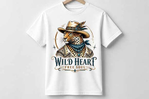Western Leopard PNG Wild Heart Free Soul Digital Download SVG BillahCrafts 