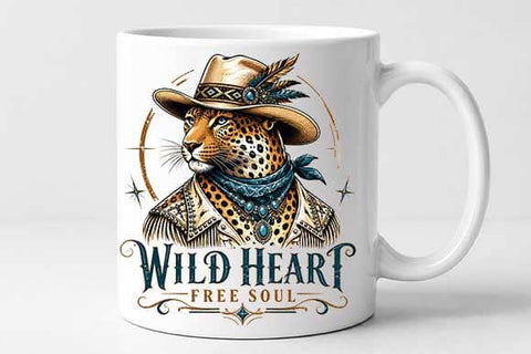 Western Leopard PNG Wild Heart Free Soul Digital Download SVG BillahCrafts 