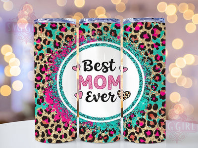 Western Leopard Print Mom Tumbler, Leopard Print Mom Cup, Best Mom Ever Wrap, 20oz Cowgirl Tumbler, Rustic Mom Life PNG, Country Mom Sublimation, Trendy Western Tumbler Sublimation SvggirlplusArt 