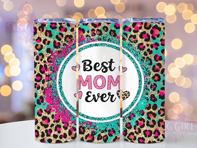 Western Leopard Print Mom Tumbler, Leopard Print Mom Cup, Best Mom Ever Wrap, 20oz Cowgirl Tumbler, Rustic Mom Life PNG, Country Mom Sublimation, Trendy Western Tumbler Sublimation SvggirlplusArt 
