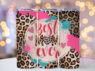 Western Leopard Print Mom Tumbler, Leopard Print Mom Cup, Best Mom Ever Wrap, 20oz Cowgirl Tumbler, Rustic Mom Life PNG, Country Mom Sublimation, Trendy Western Tumbler Sublimation SvggirlplusArt 