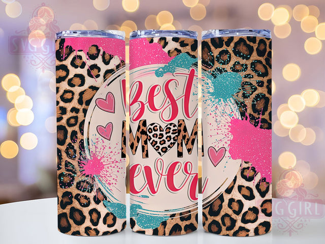Western Leopard Print Mom Tumbler, Leopard Print Mom Cup, Best Mom Ever Wrap, 20oz Cowgirl Tumbler, Rustic Mom Life PNG, Country Mom Sublimation, Trendy Western Tumbler Sublimation SvggirlplusArt 