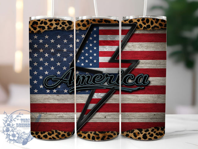 Western Leopard Print Patriotic Tumbler Wrap, Leopard Print Tumbler, American Flag Tumbler, 20oz Tumbler Sublimation, USA Cowgirl Tumbler, Digital Tumbler Wrap, Rustic Patriotic Tumbler Sublimation ToriDesigns 