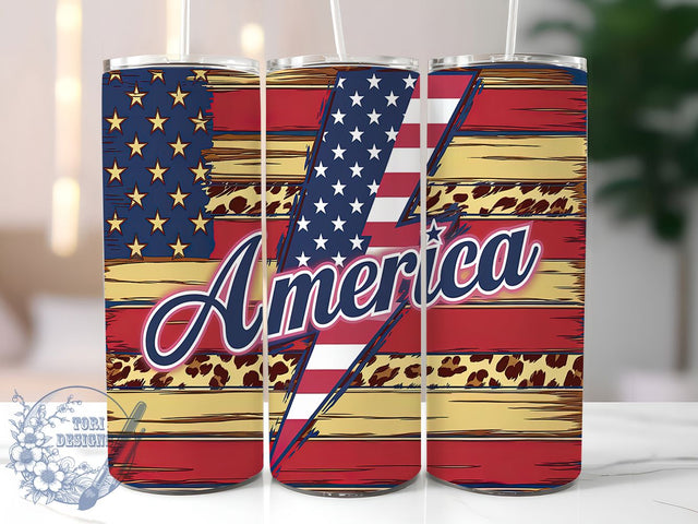 Western Leopard Print Patriotic Tumbler Wrap, Leopard Print Tumbler, American Flag Tumbler, 20oz Tumbler Sublimation, USA Cowgirl Tumbler, Digital Tumbler Wrap, Rustic Patriotic Tumbler Sublimation ToriDesigns 