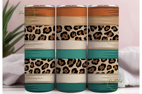Western Leopard Serape 20oz Tumbler Wrap Sublimation PixelChick 