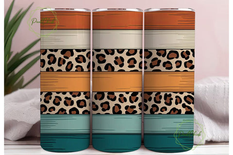 Western Leopard Serape 20oz Tumbler Wrap Sublimation PixelChick 