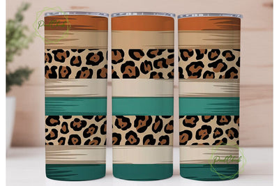 Western Leopard Serape 20oz Tumbler Wrap Sublimation PixelChick 